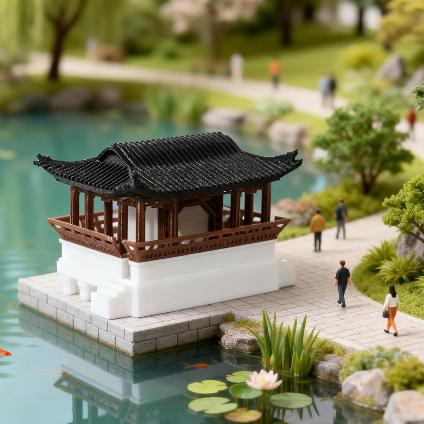 Bonsai Garden Miniature - Chinese Classical Garden Miniature Landscape Decoration