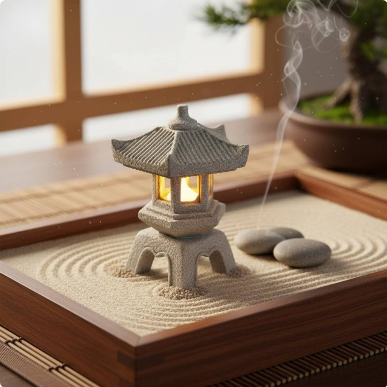 Miniature Stone Lantern Antiqu - огляд і ціна Japanese Garden Bonsai