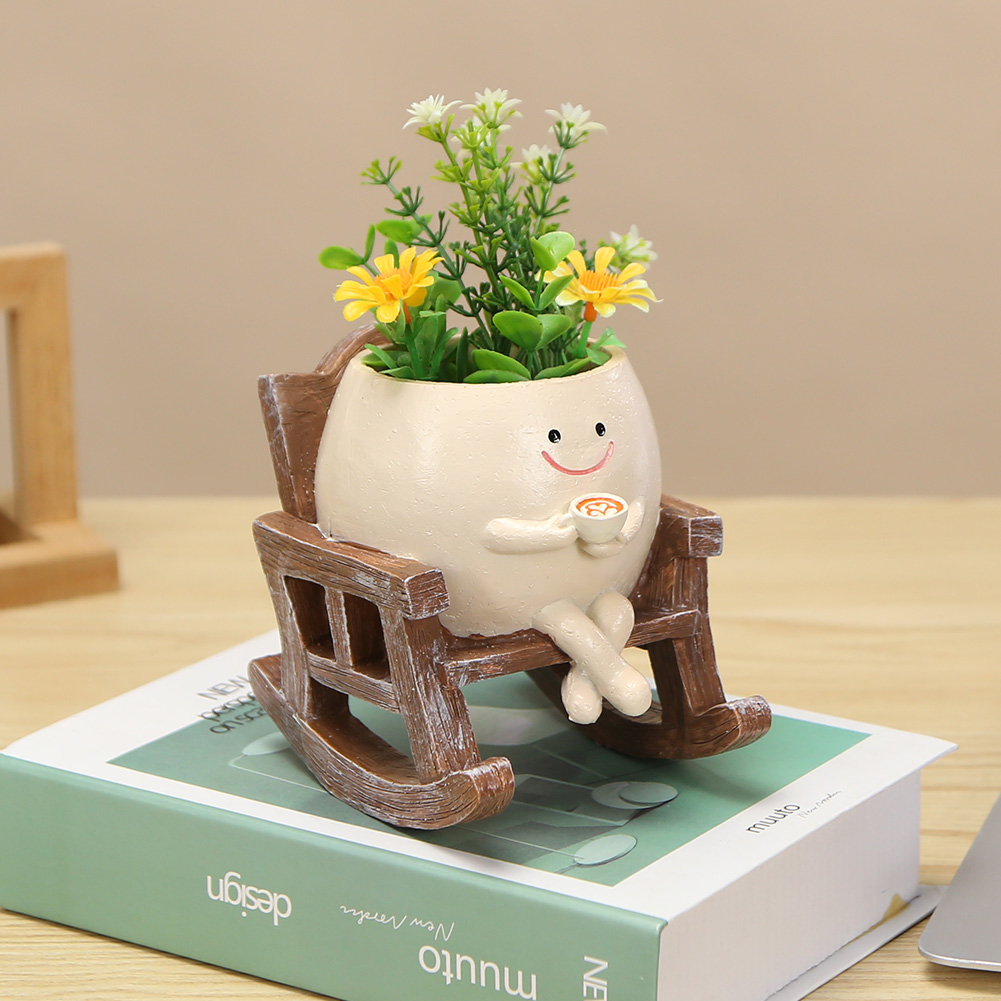 Chair/Swing Smile Face Planter - огляд і ціна Japanese Garden Bonsai