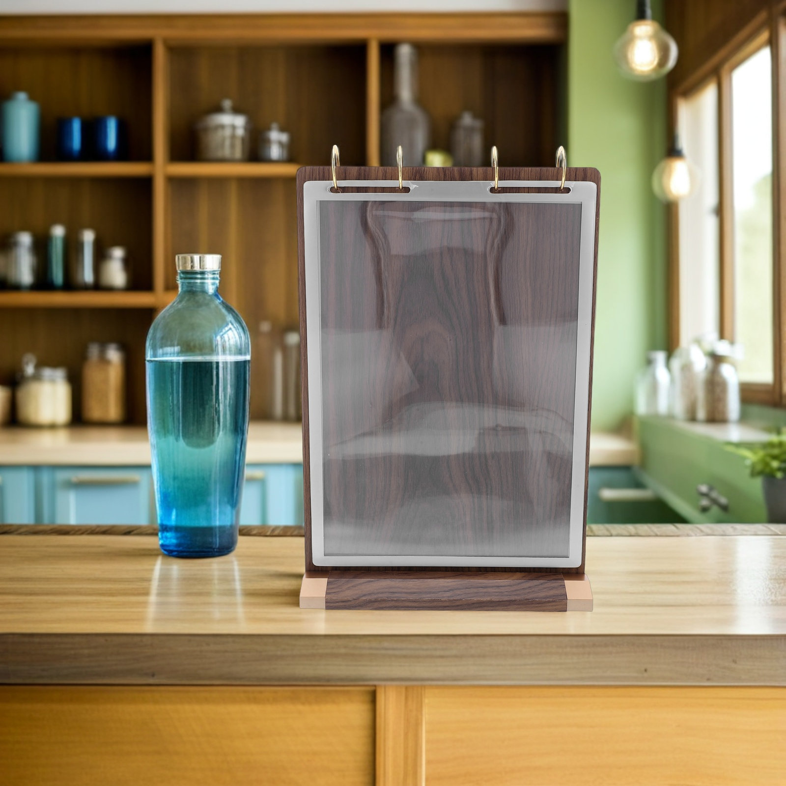 6 Pages A4 Walnut Wood Menu Ho - огляд і ціна Display Stand Wood
