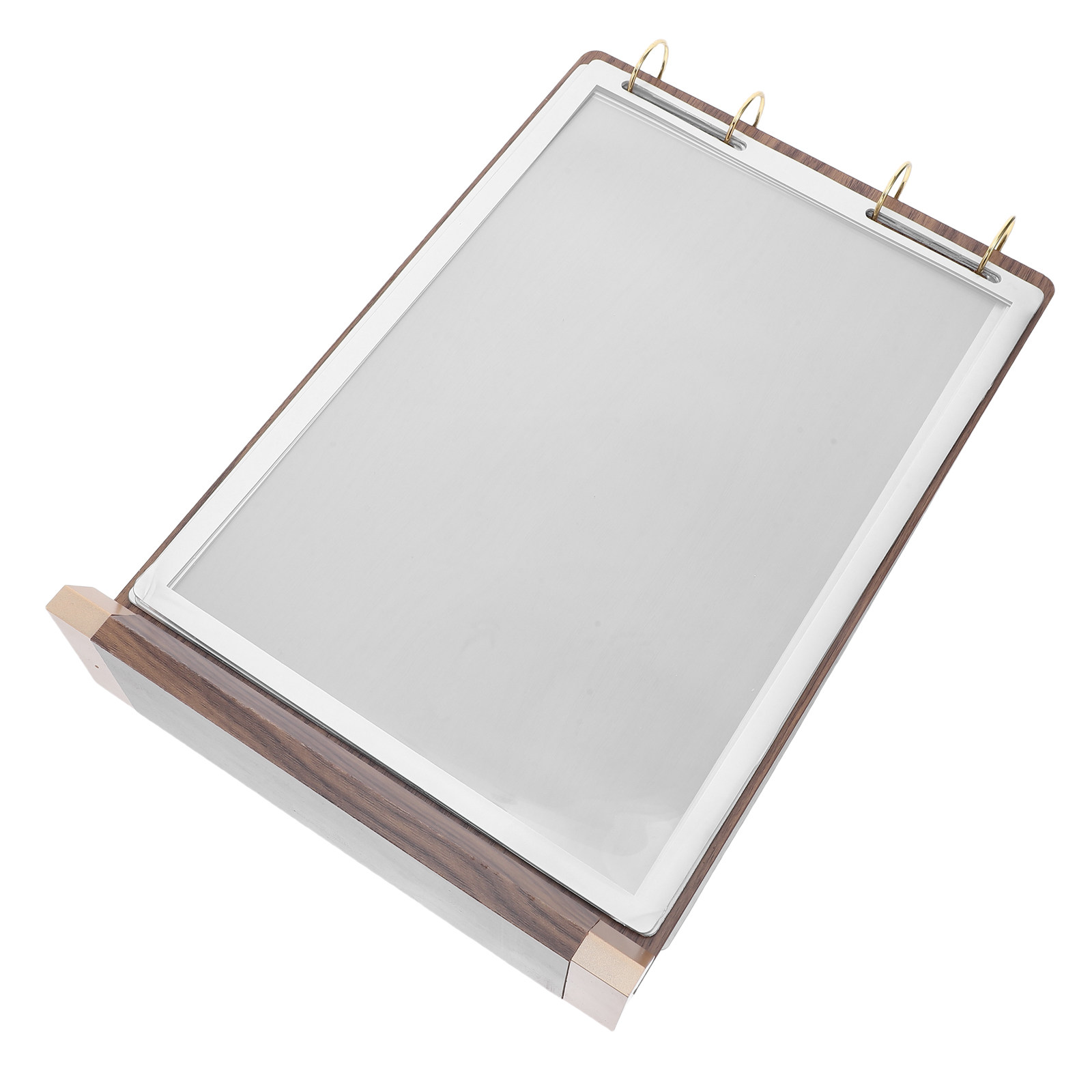 6 Pages A4 Walnut Wood Menu Ho - огляд і ціна Display Stand Wood
