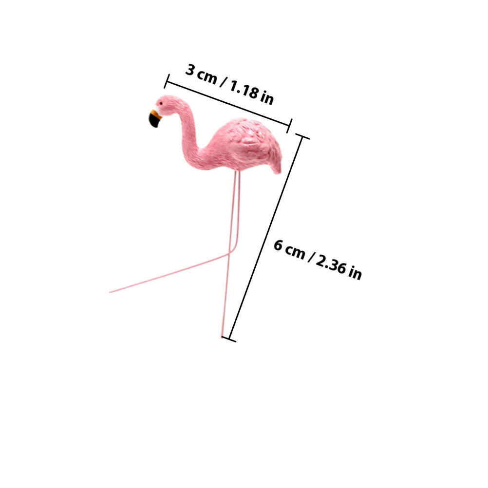 4Pcs Lifelike Resin Flamingo D - огляд і ціна Bonsai Garden Miniature