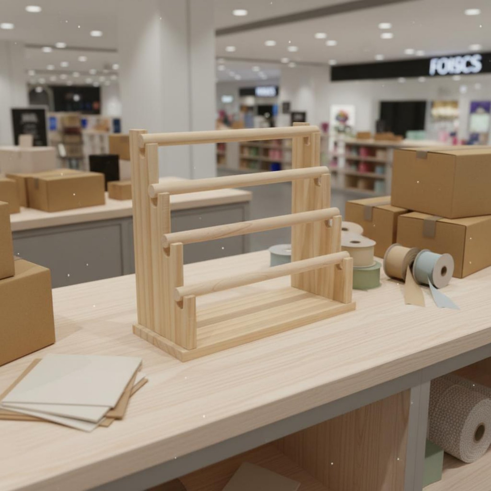 Desktop Jewelry Rack Natural W - огляд і ціна Display Stand Wood