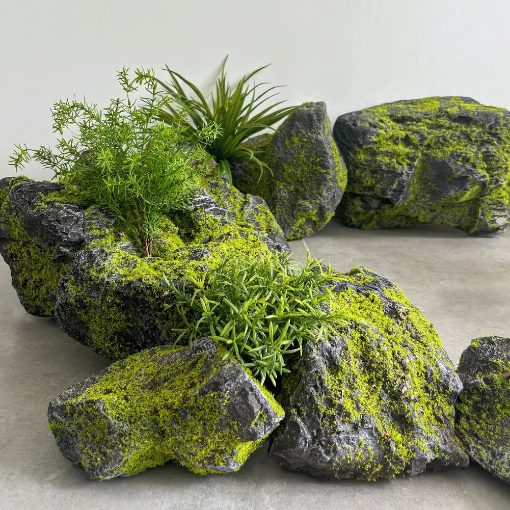 Artificial Moss Rocks for Land - огляд і ціна Bonsai Garden With Pond