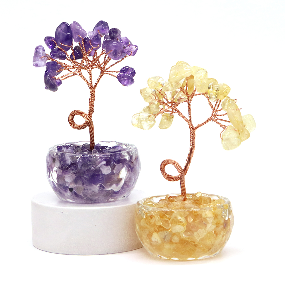 Natural Gemstone Crystal Lucky - огляд і ціна Bonsai Rock Garden