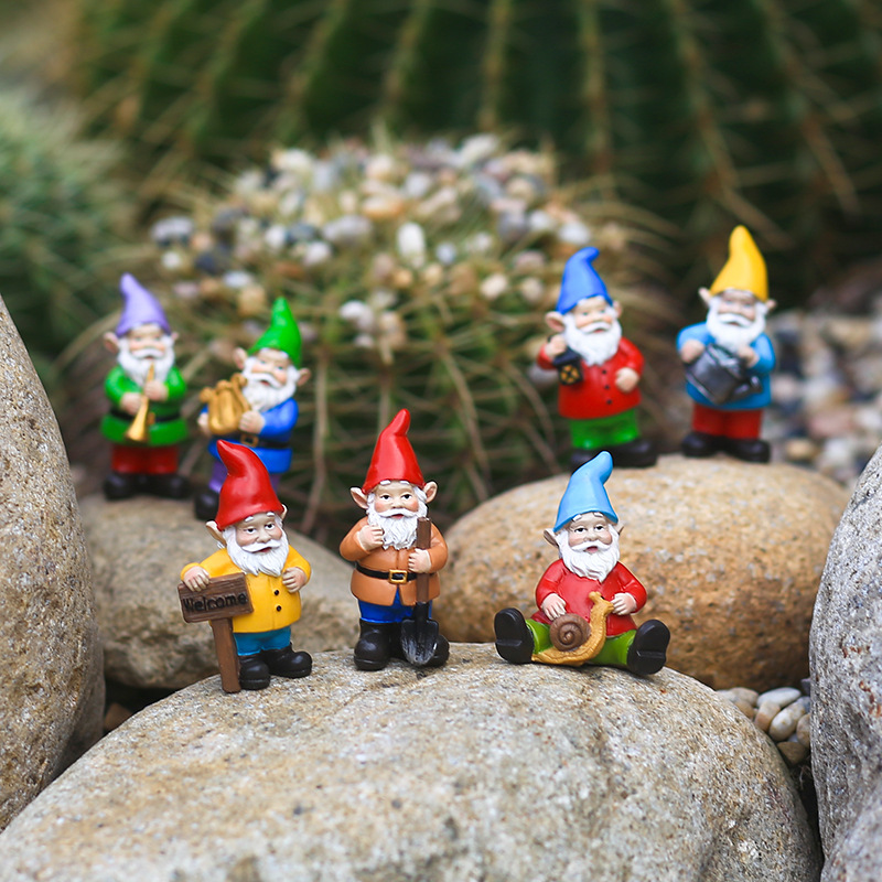 7Pcs/Set Miniature Funny Gnome - огляд і ціна Bonsai Garden Miniature