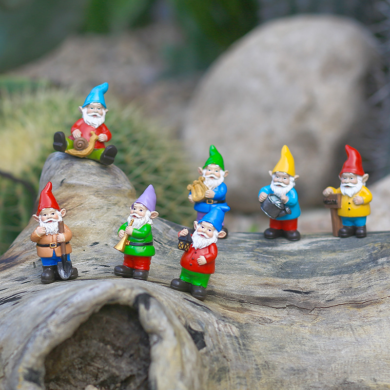 7Pcs/Set Miniature Funny Gnome - огляд і ціна Bonsai Garden Miniature