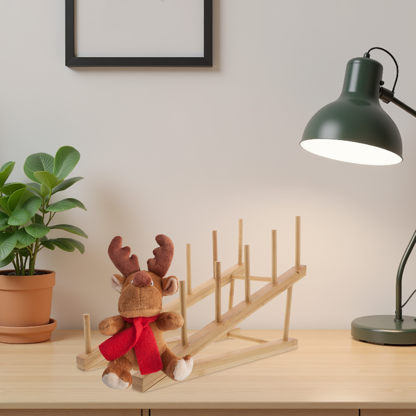 12Pieces Finger Puppet Holder  - огляд і ціна Display Stand Wood