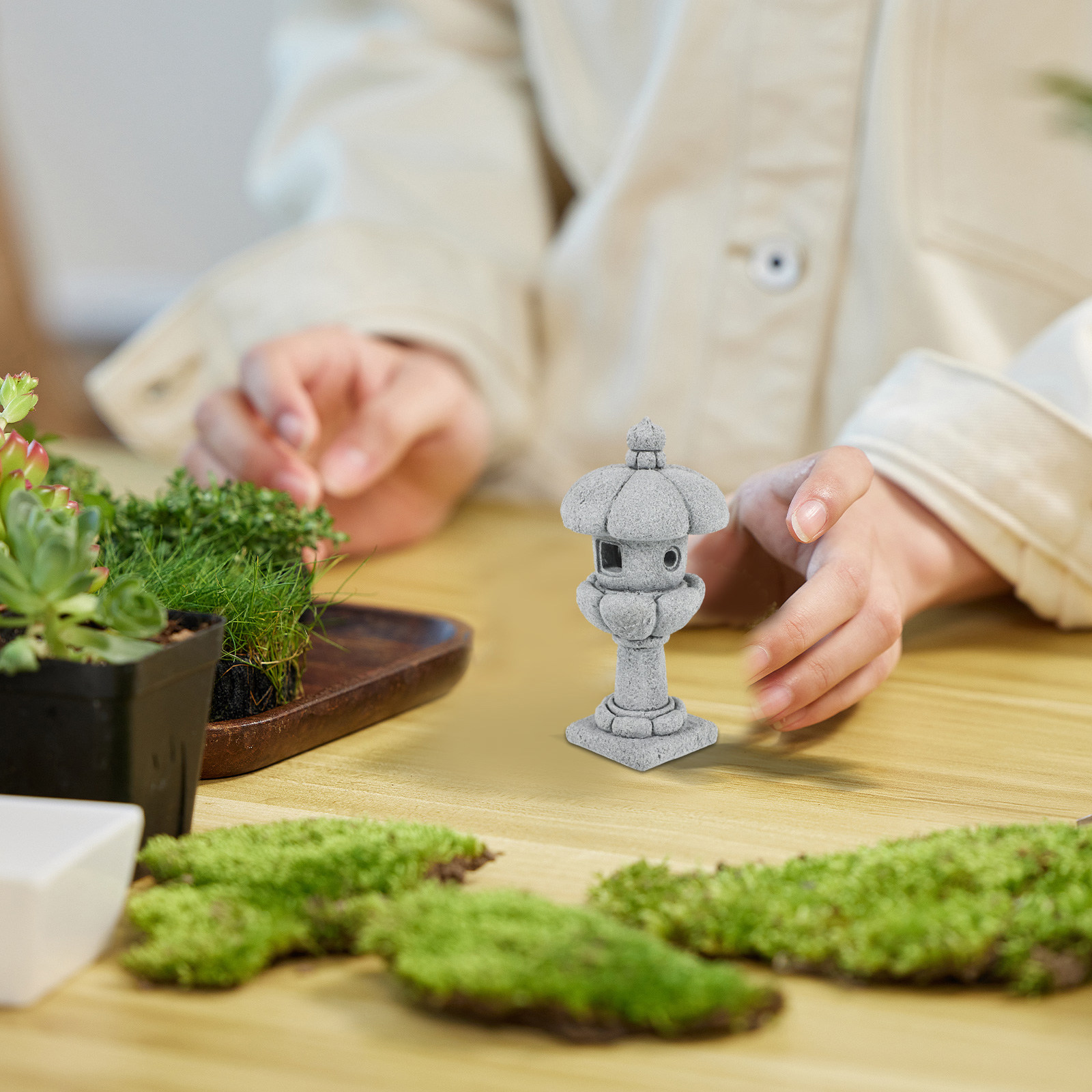 Miniature Stone Lantern Pagoda - огляд і ціна Japanese Garden Bonsai
