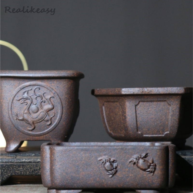 Purple Sand Flower Pot Hexagon - огляд і ціна Japanese Garden Bonsai