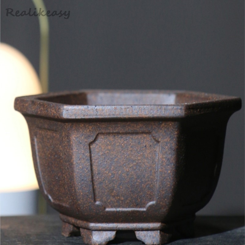 Purple Sand Flower Pot Hexagon - огляд і ціна Japanese Garden Bonsai