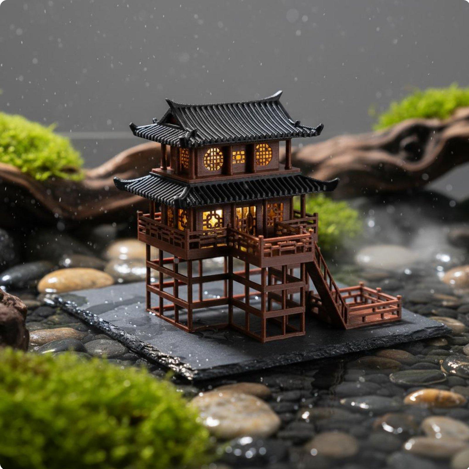 Bonsai House Tabletop Plastic  - огляд і ціна Japanese Garden Bonsai